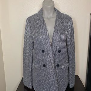 Sans Souci Silver Glitter Blazer